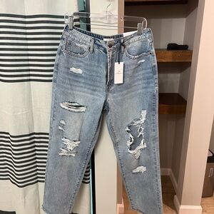 Jellypop Light Blue Distressed Boyfriend Jeans